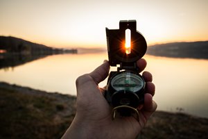 Navigating with a compass