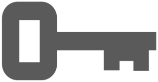 Icon of a key with three teeth