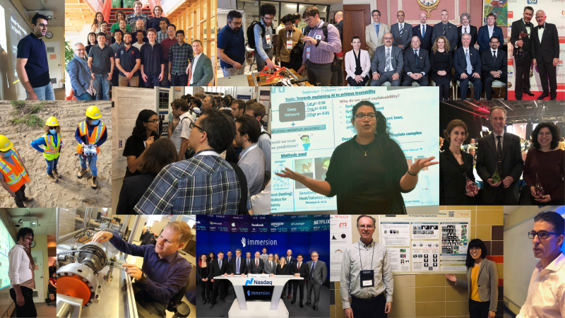 Photo collage of CIM members and students at events and conferences