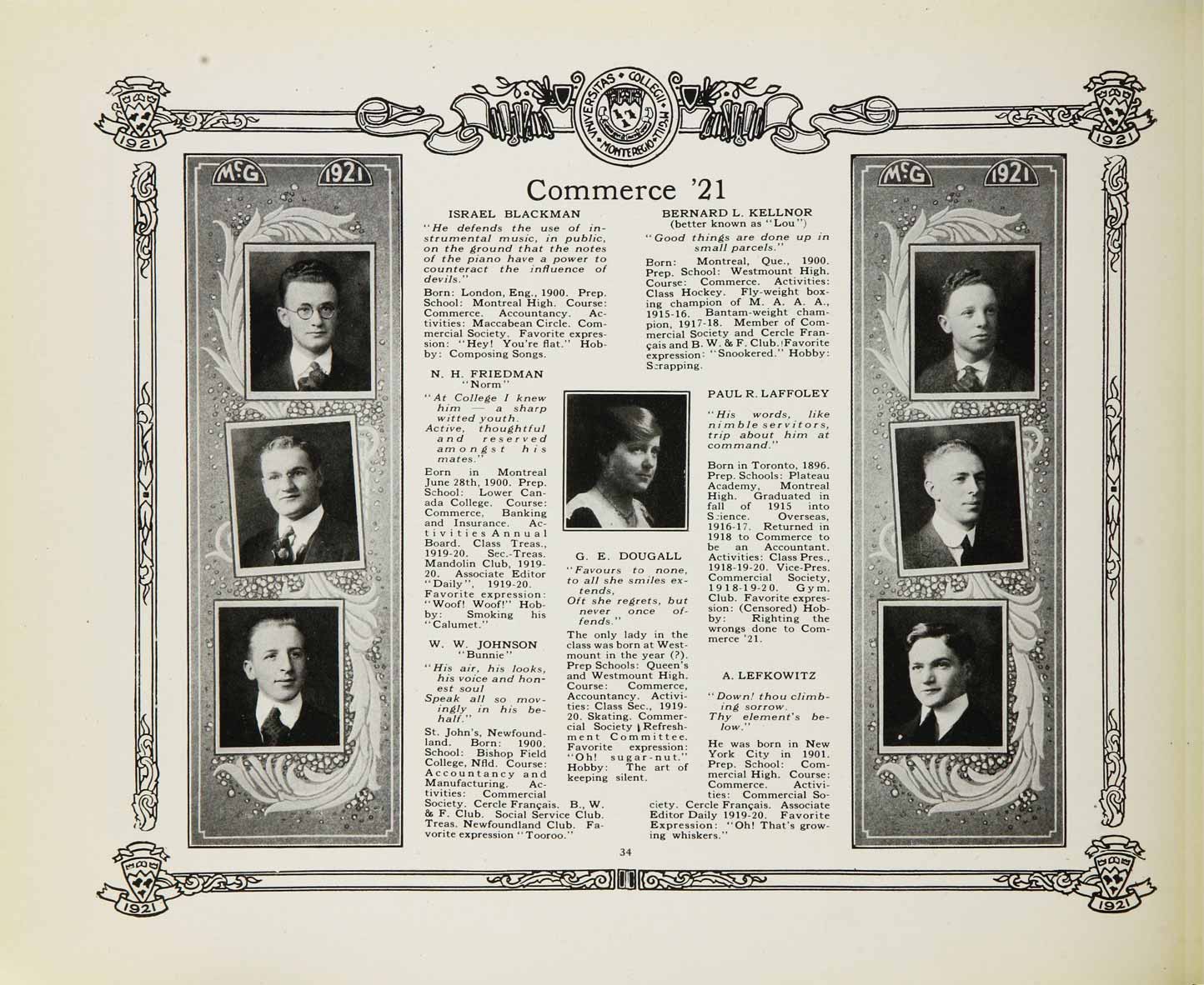 McGill Yearbook: 1921