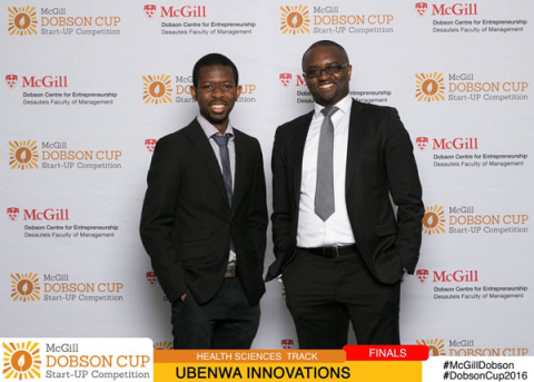 Charles Onu (left) and Ubenwa advisor Urbain Kengni