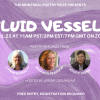 Poster for Fluid Vessels Reading Series on April 22