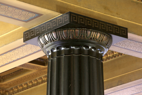 A decorated pillar