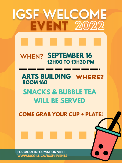 IGSF Welcome event poster