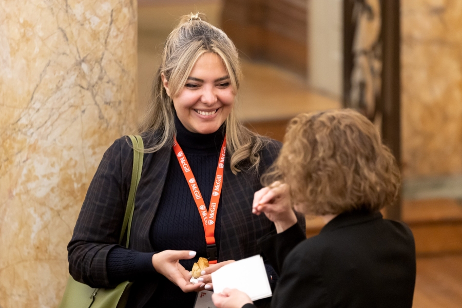 Two women in conversation