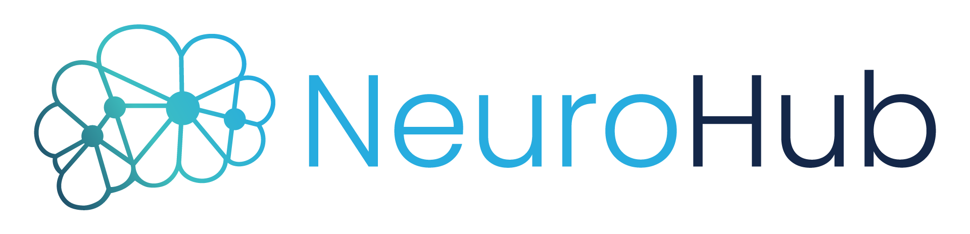 Logo with the outline of the brain with connected dots in the middle
