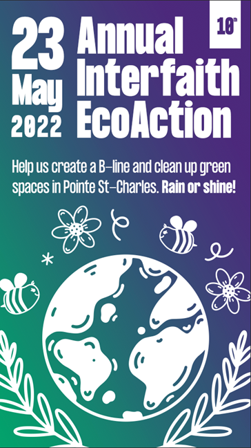 Poster for May 23 interfaith eco-action day