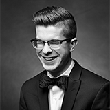 Smiling face of Timothy Ledger, 2017-2018 Schulich School of Music Concerto competition winner in the classical category for piano